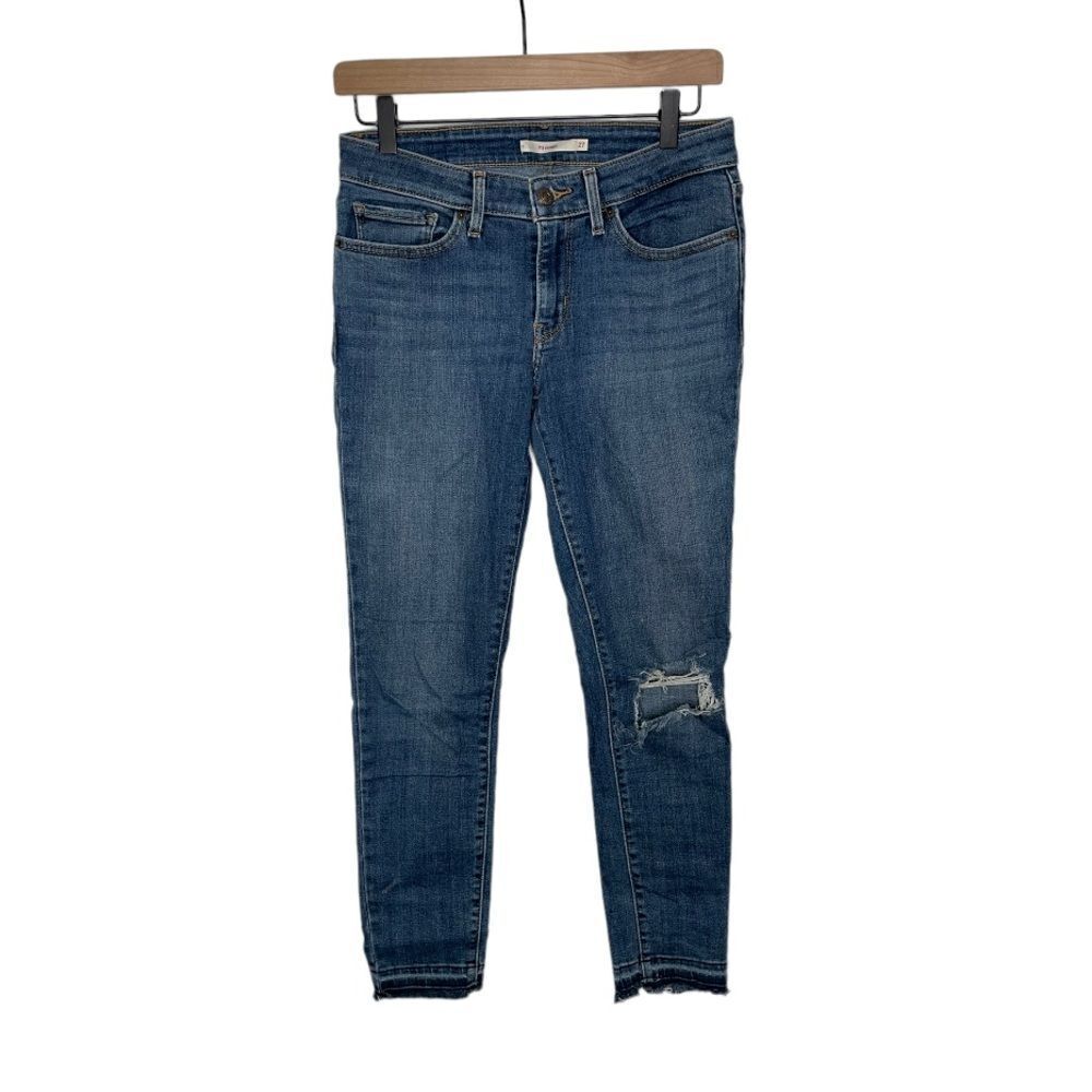 Levi’s 711 Skinny Jeans with Raw Hem